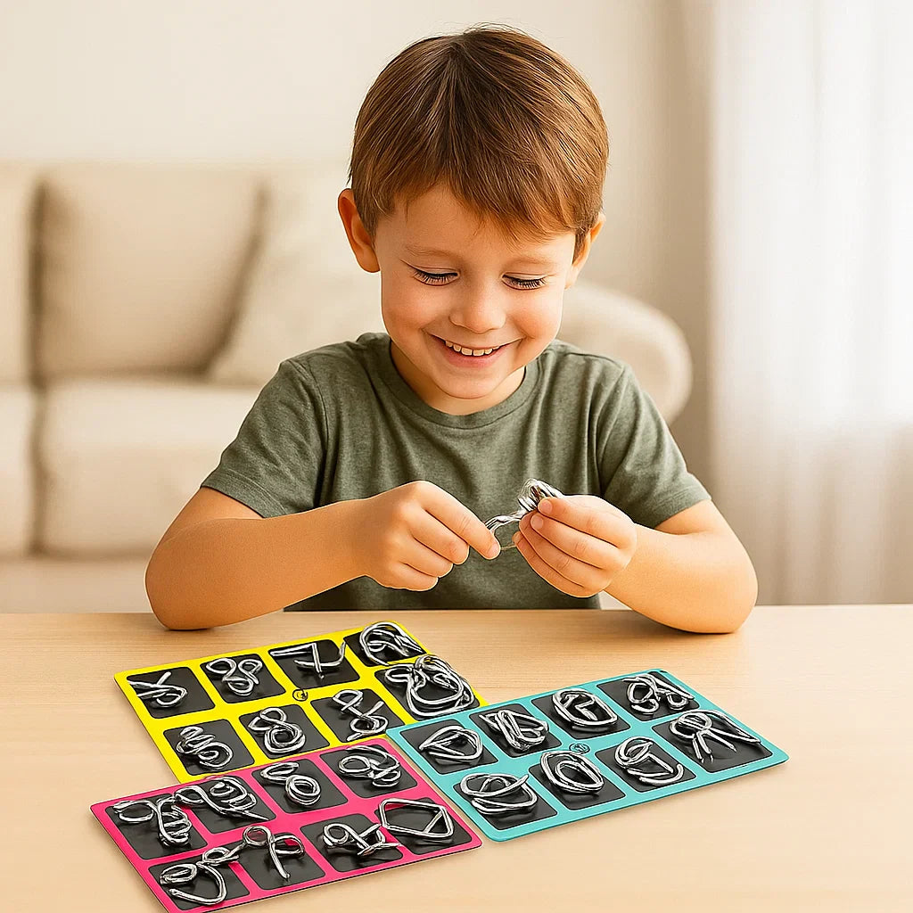 Puzzelspeelgoed Kinderen Metaal Logisch Denken Educatieve Set