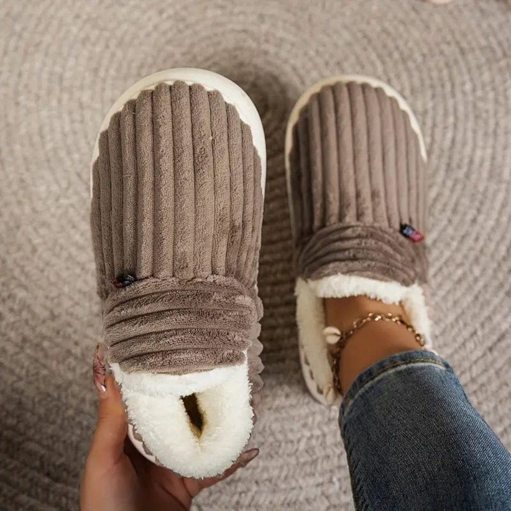 Pantofole Peluche Calzature Accoglienti Comfort Interno - Image 5