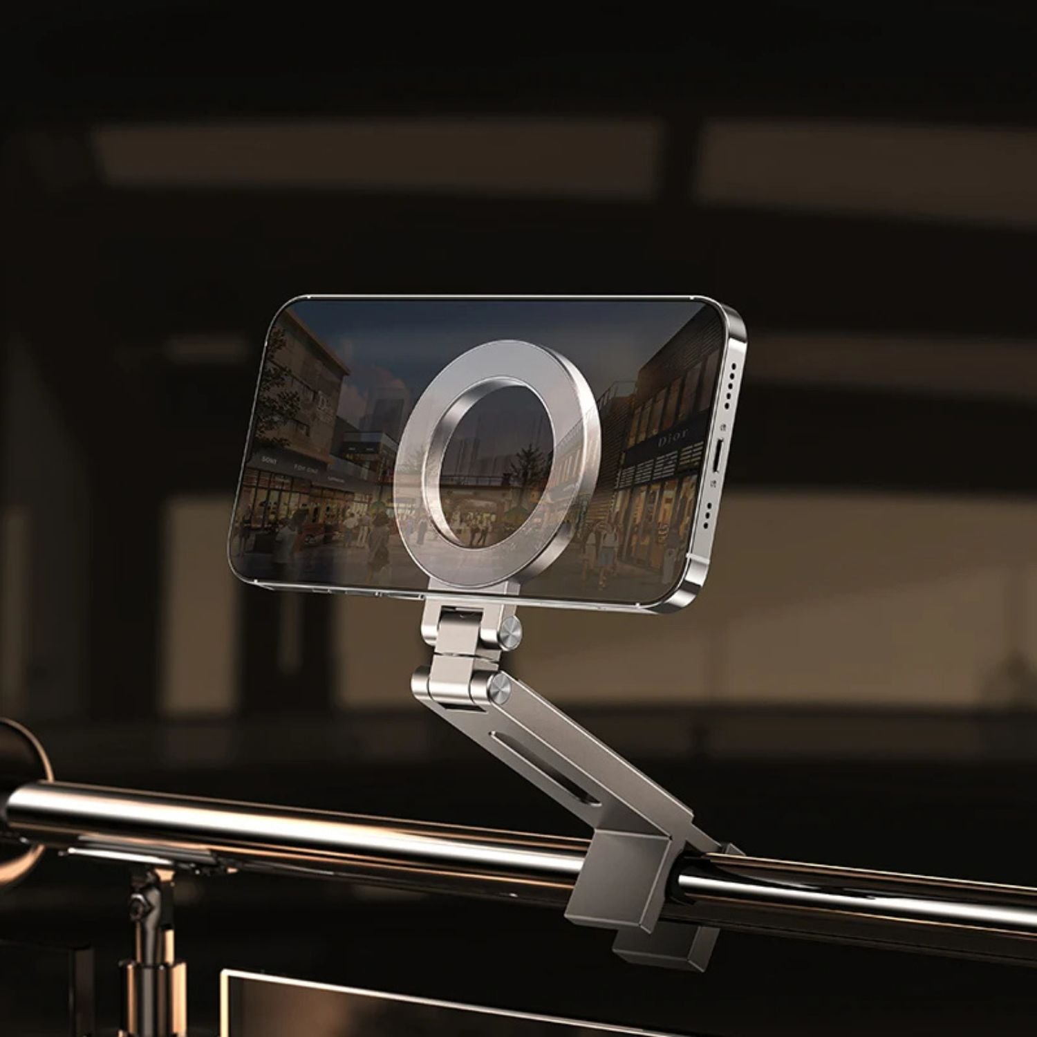 Suporte Magnético Portátil para Telemóvel em Movimento