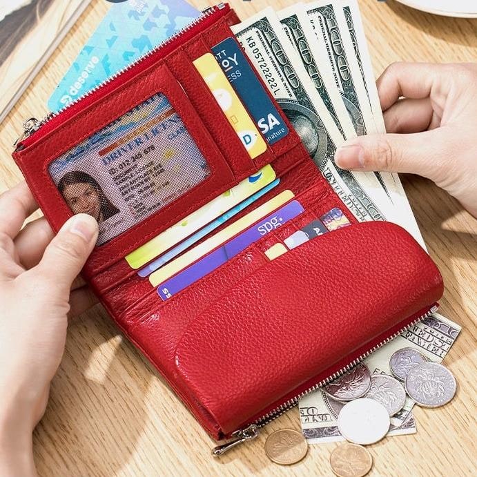 Portafoglio Donna RFID Porta Carte Monete Sottile - Image 4