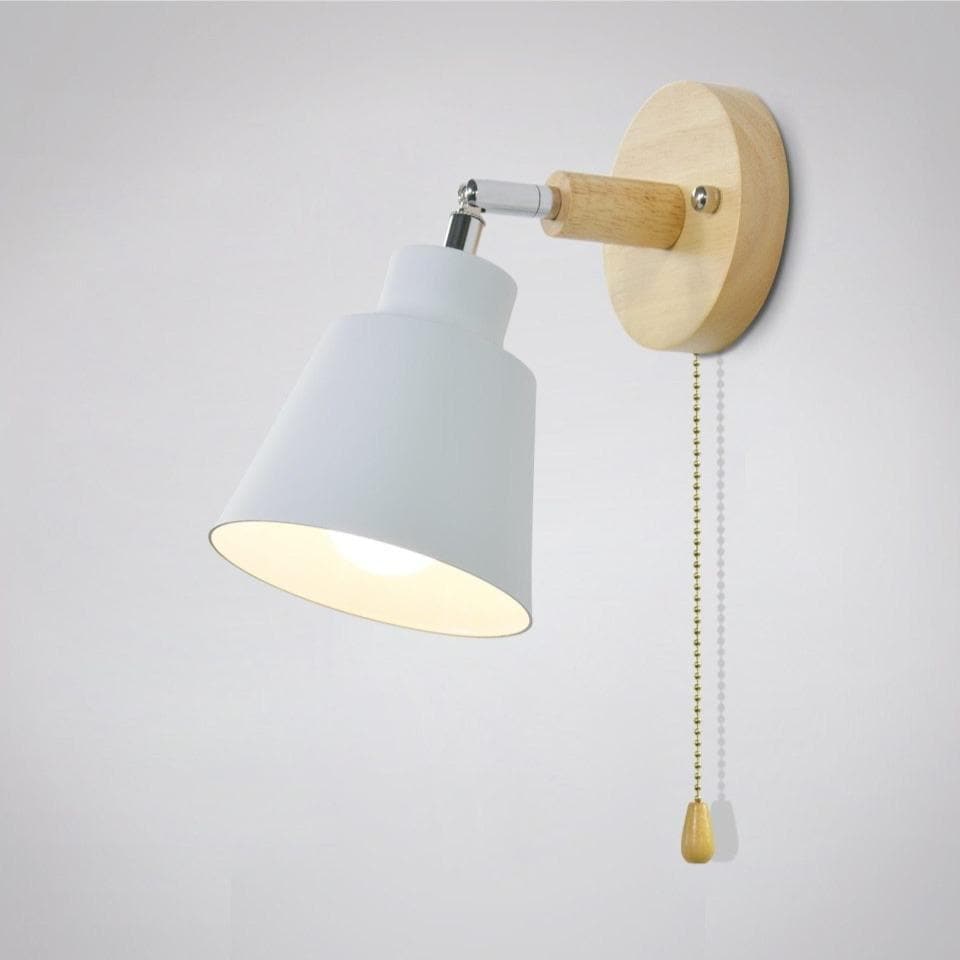 FlexiGlow - Lampada da parete girevole con interruttore a catena a tiraggio
