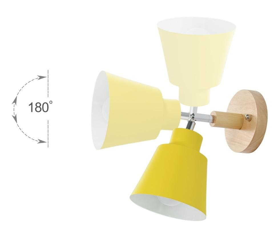 FlexiGlow - Lampada da parete girevole con interruttore a catena a tiraggio