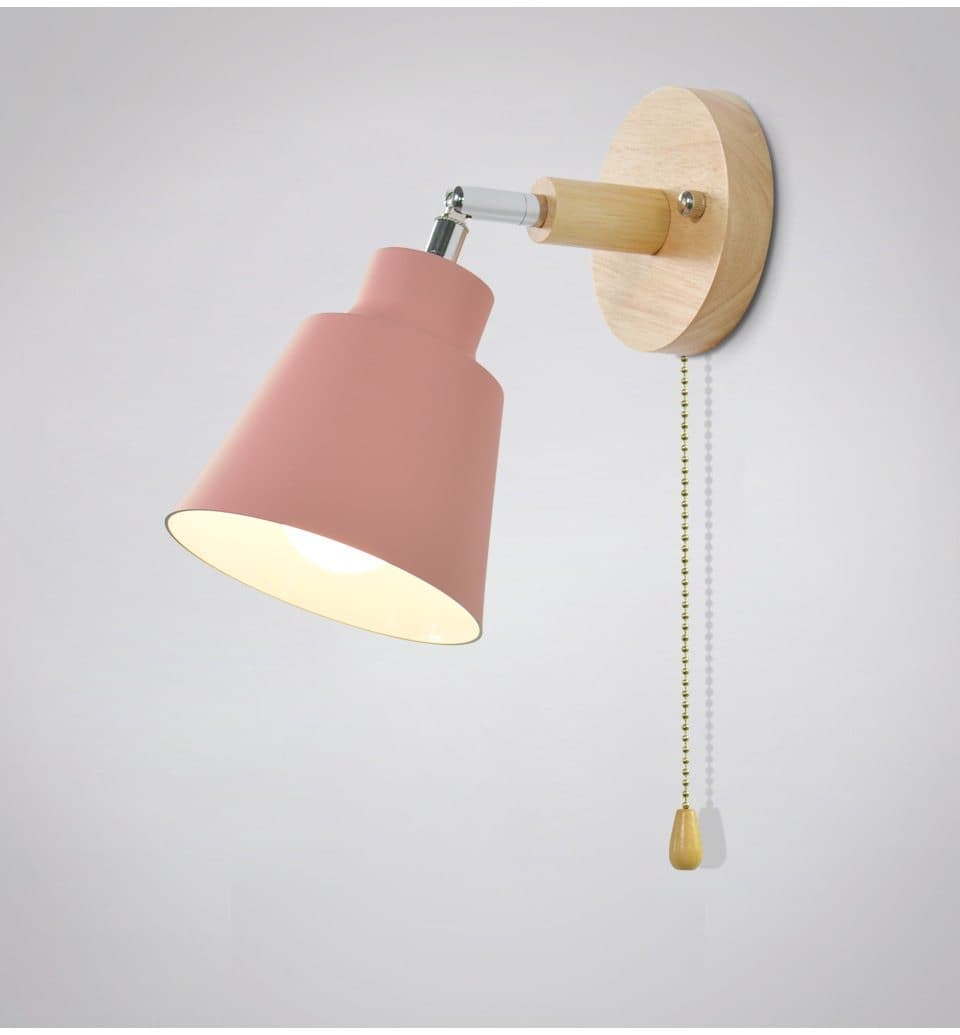 FlexiGlow - Lampada da parete girevole con interruttore a catena a tiraggio