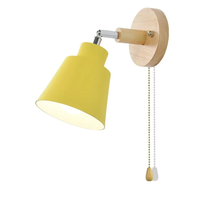 FlexiGlow - Lampada da parete girevole con interruttore a catena a tiraggio