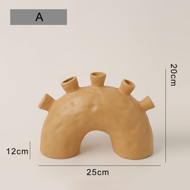 Vaso Scultoreo Ceramico Moderno