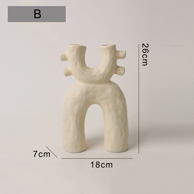 Vaso Scultoreo Ceramico Moderno