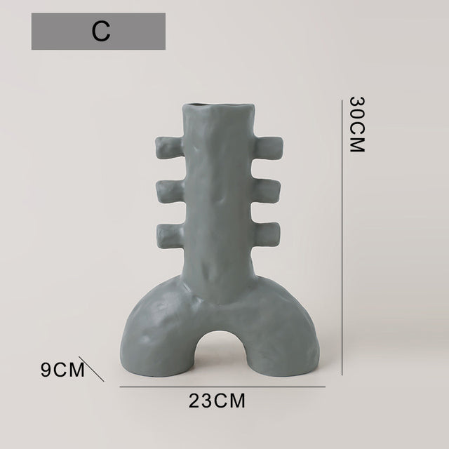 Vaso Scultoreo Ceramico Moderno