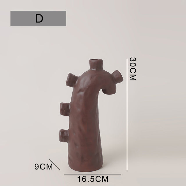 Vaso Scultoreo Ceramico Moderno