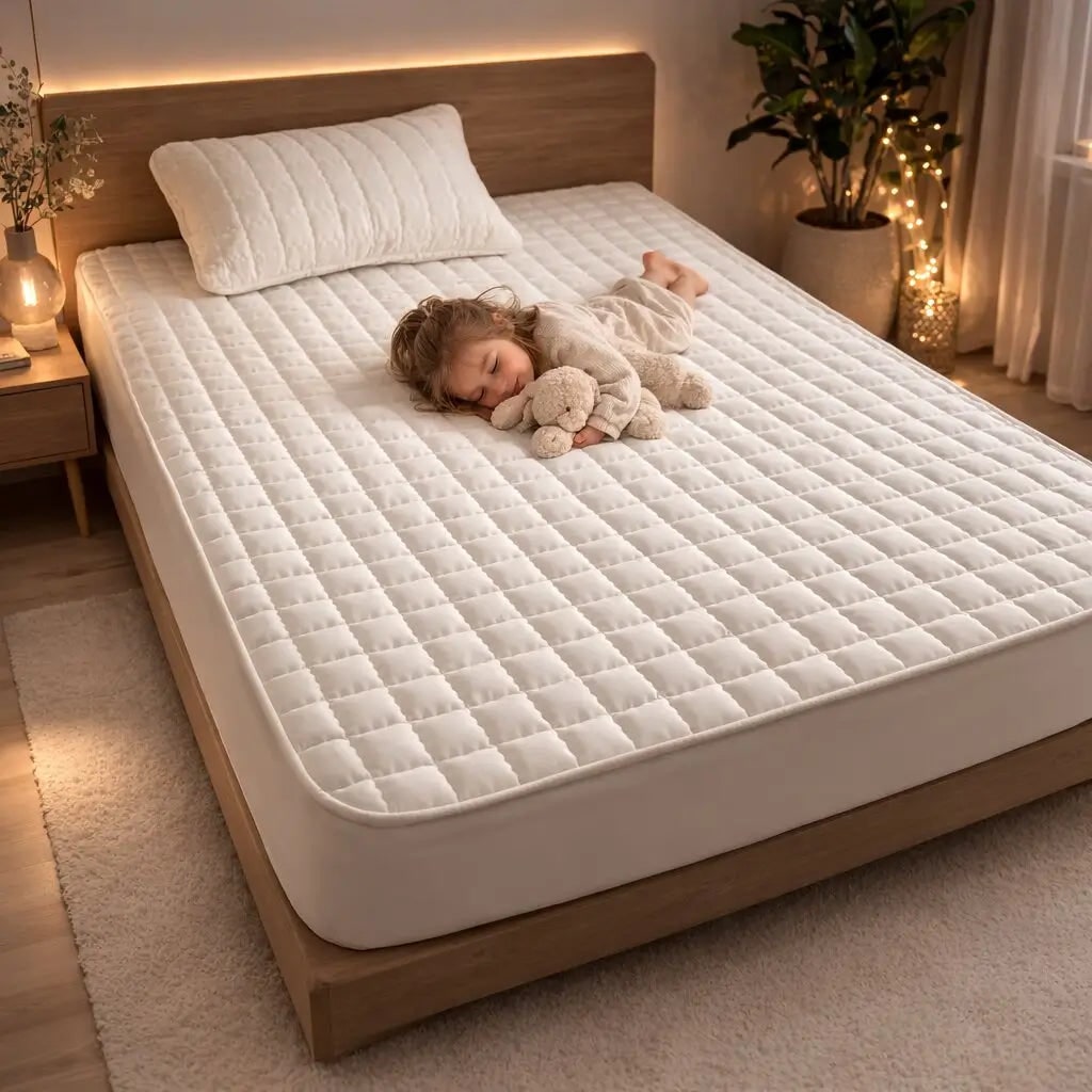 Capa de Colchão Impermeável Acolchoada Proteção para Cama