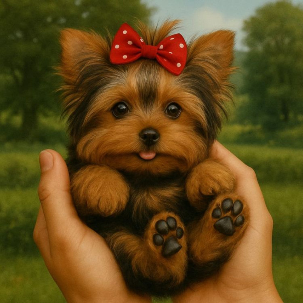 Realistic Interactive Yorkshire Terrier Robot Puppy – Walking & Barking Electronic Pet Toy
