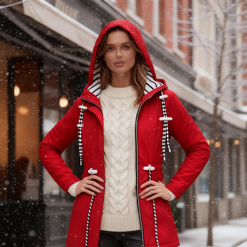 Womens Long Waterproof Raincoat All Seasons