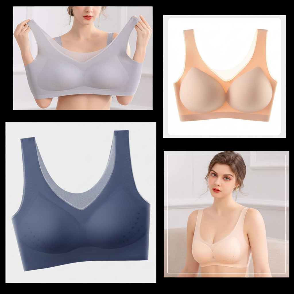 Reggiseno Senza Cuciture Comodo Scollo a V - Image 1