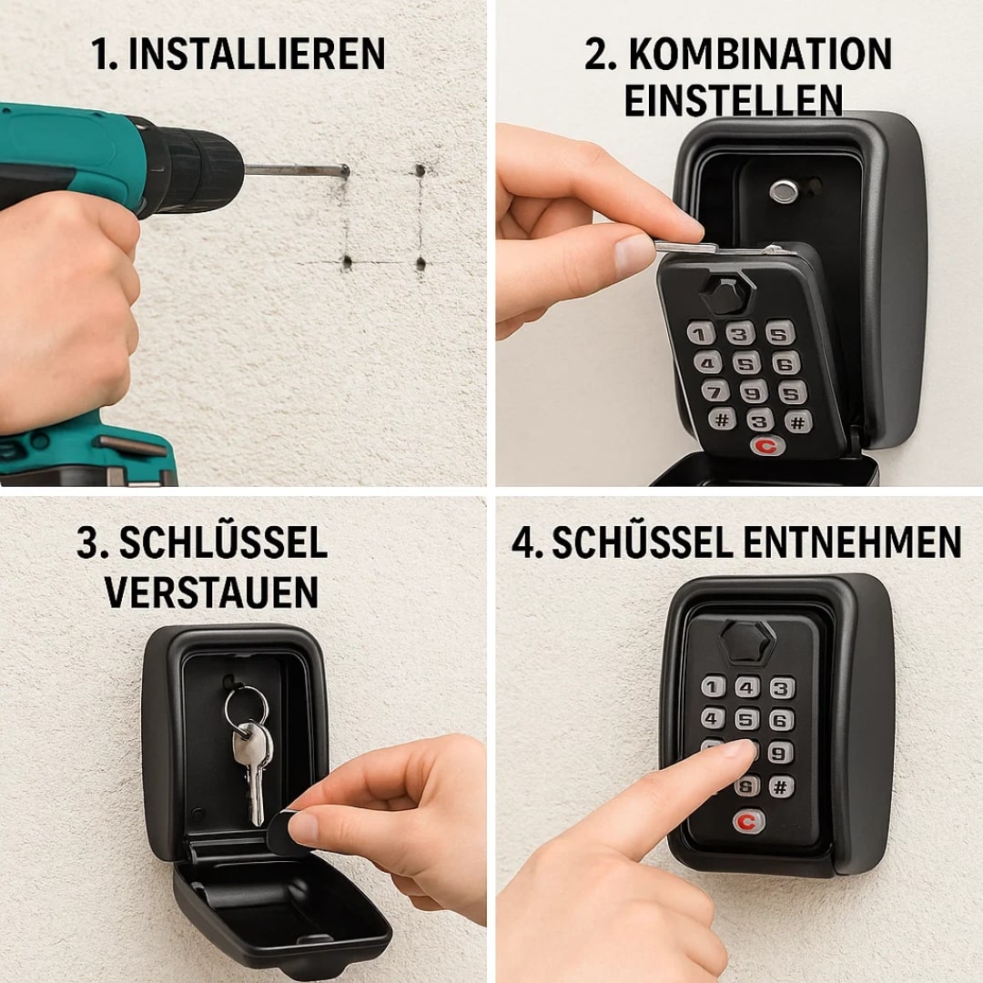 Schlüsseltresor Außen | Schlüsselsafe mit Code | SafeHaus - Image 5