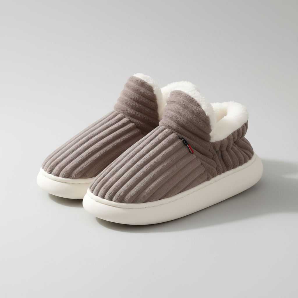 Scarpe Pantofole Fodera Peluche Calda - Image 2