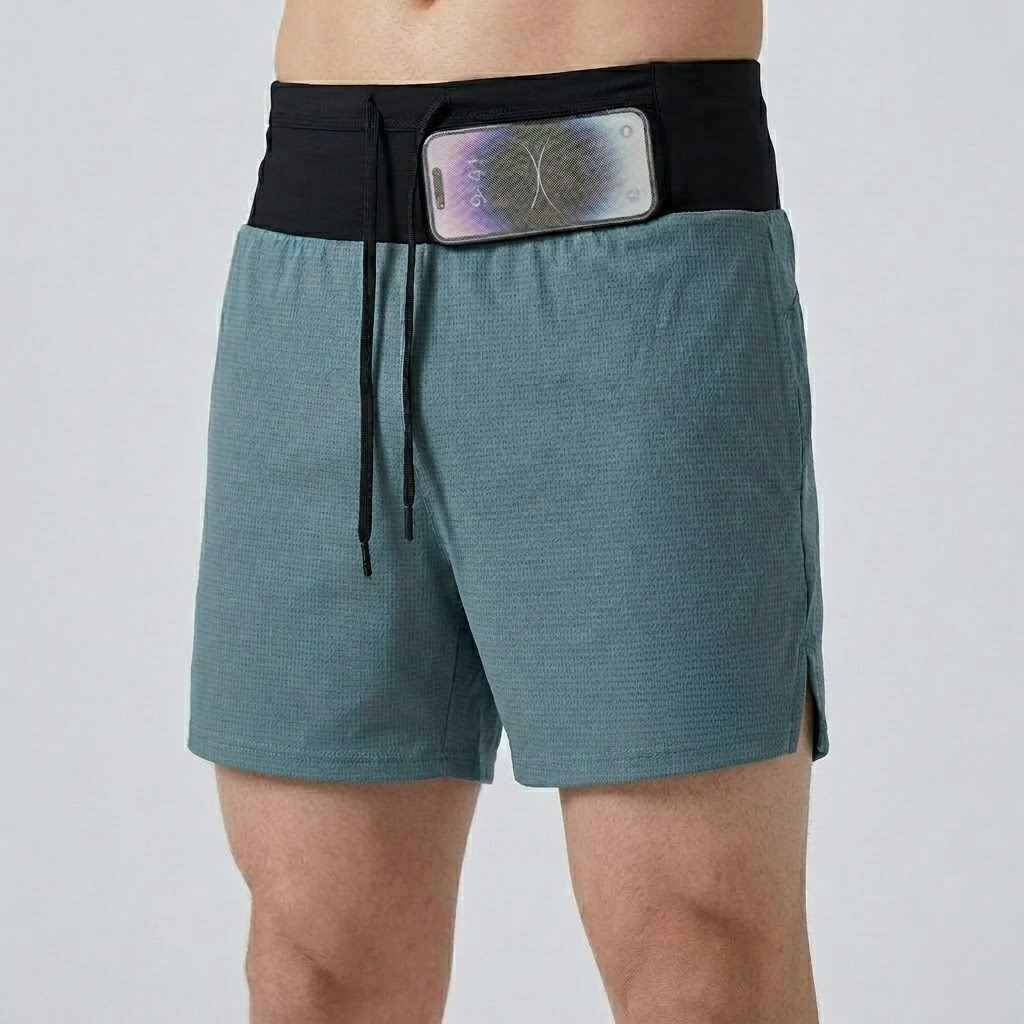 Shorts Da Corsa Running Traspiranti Con Tasca Zip Shorts Estivi - Image 1