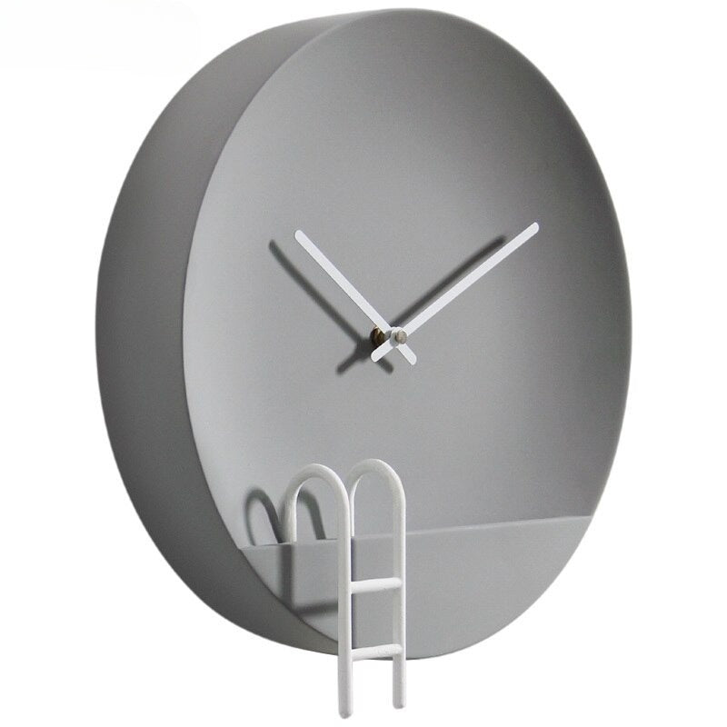 Reloj de pared moderno de cemento gris