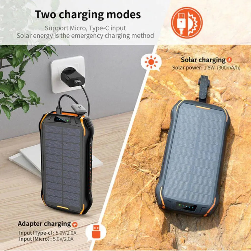 LumiCharge PowerBank Energia Solare - Caricatore Resistente Alle Intemperie