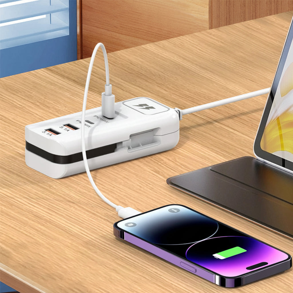 Stekkerdoos USB Oplader Snelladen Compact