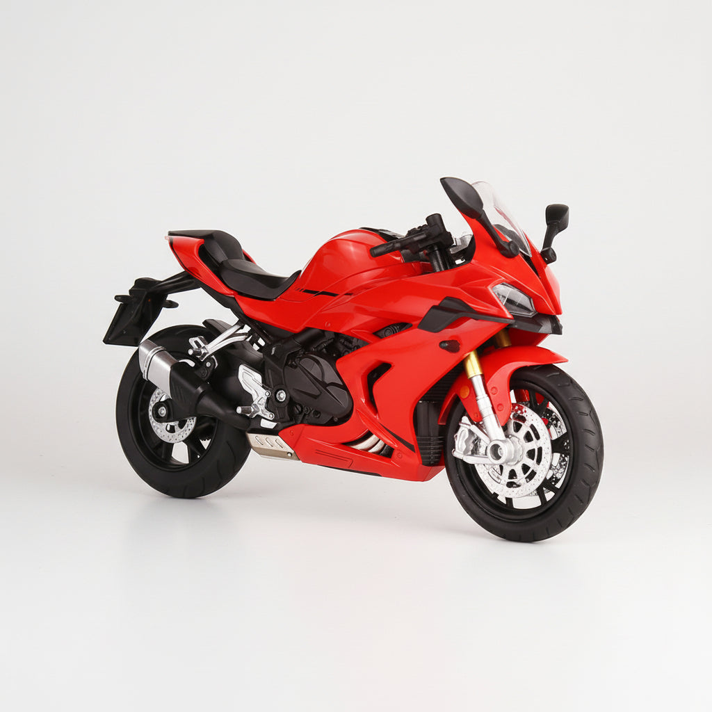 Motor Modelo em Escala 1:12 Réplica Metálica Luz Som