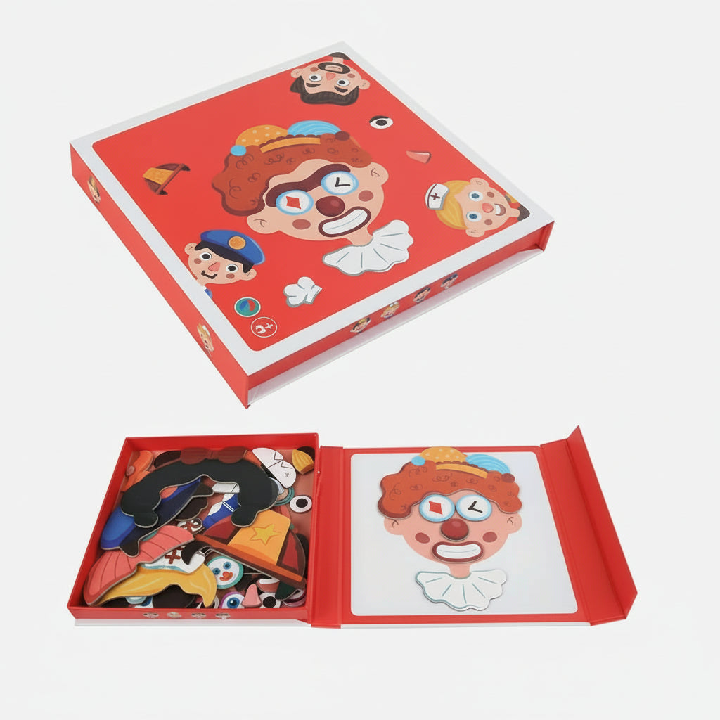 Brinquedo Educativo de Quebra-Cabeças Emoções Reconhecimento Facial