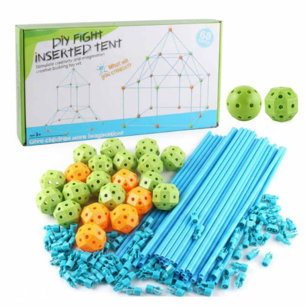 Tent Building Kit Creative Play Set Imagination Development - Image 2