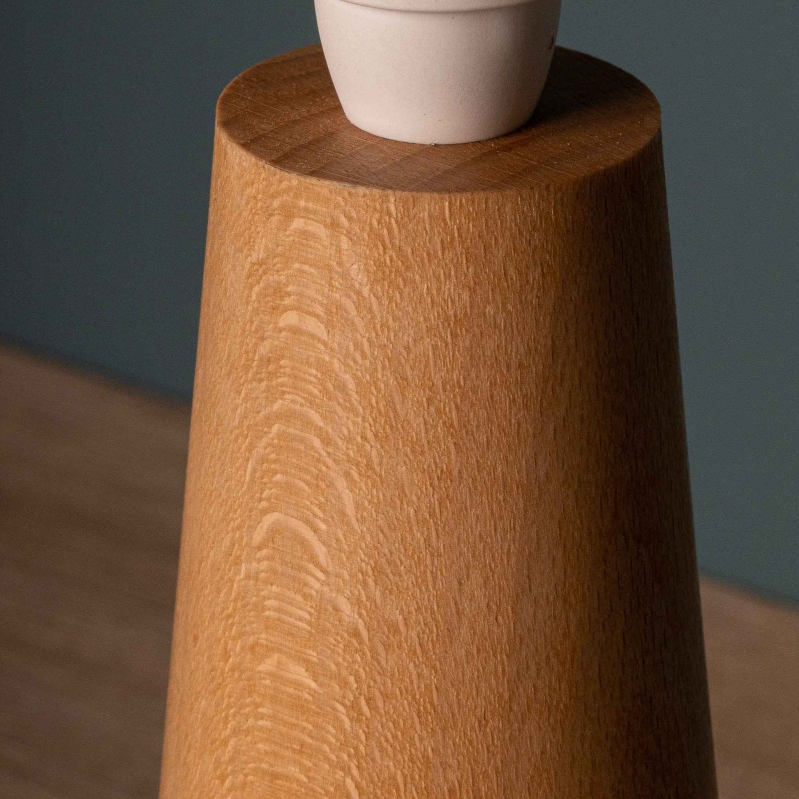 NordicGlow - Minimalist Wooden Table Lamp with Fabric Shade for Living & Bedroom