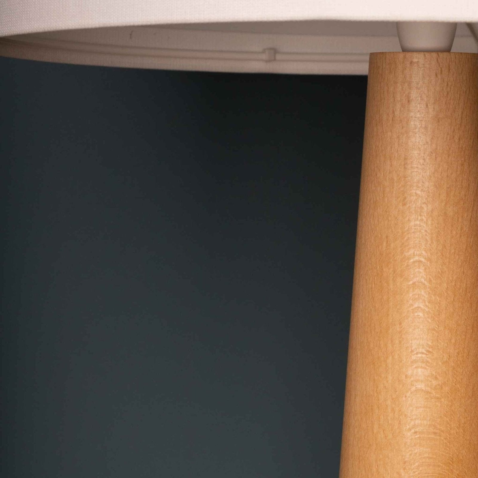 NordicGlow - Minimalist Wooden Table Lamp with Fabric Shade for Living & Bedroom