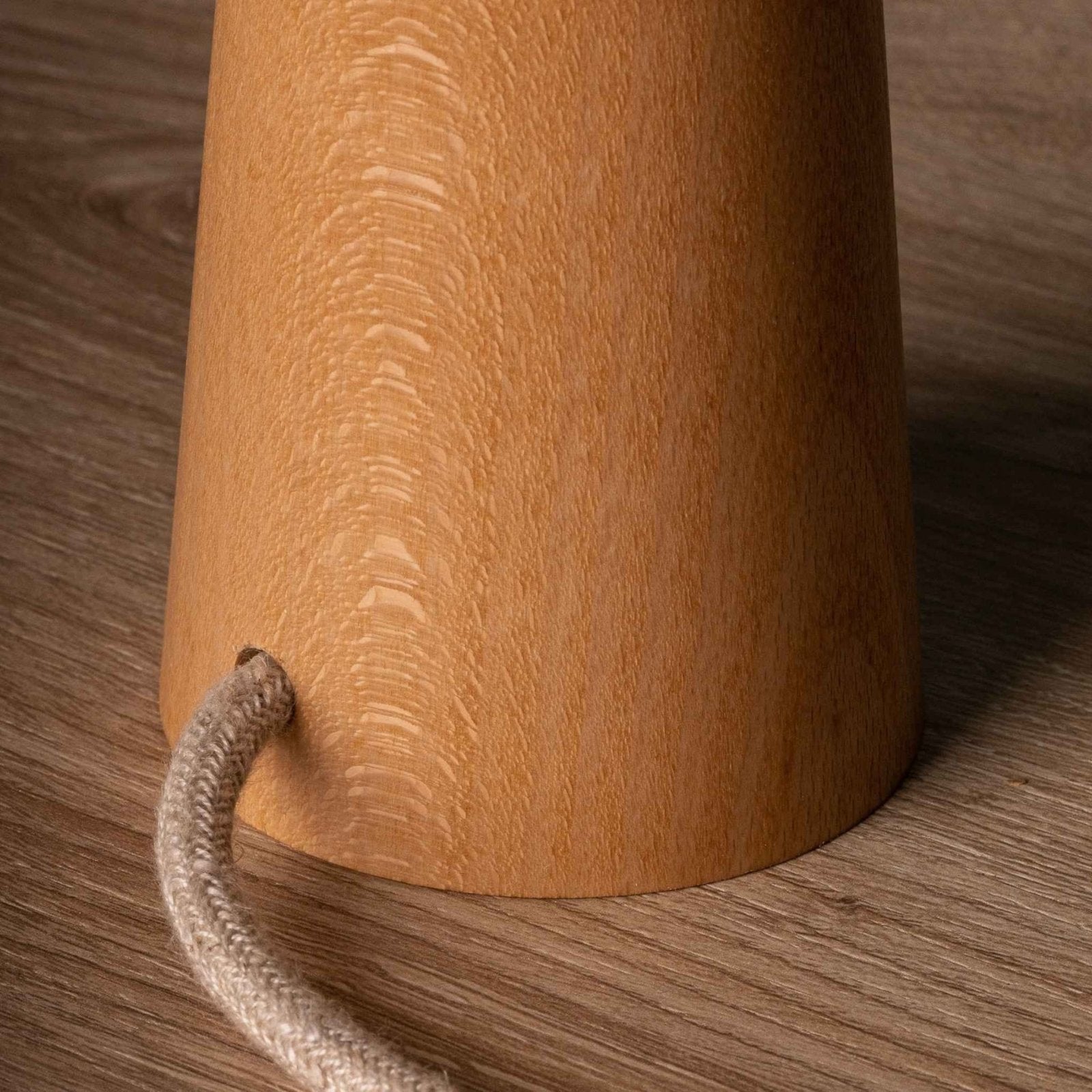 NordicGlow - Minimalist Wooden Table Lamp with Fabric Shade for Living & Bedroom