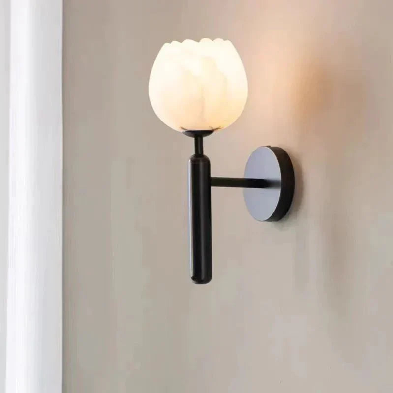 LuxeLicht - Lámpara de pared romántica con acabado de mármol