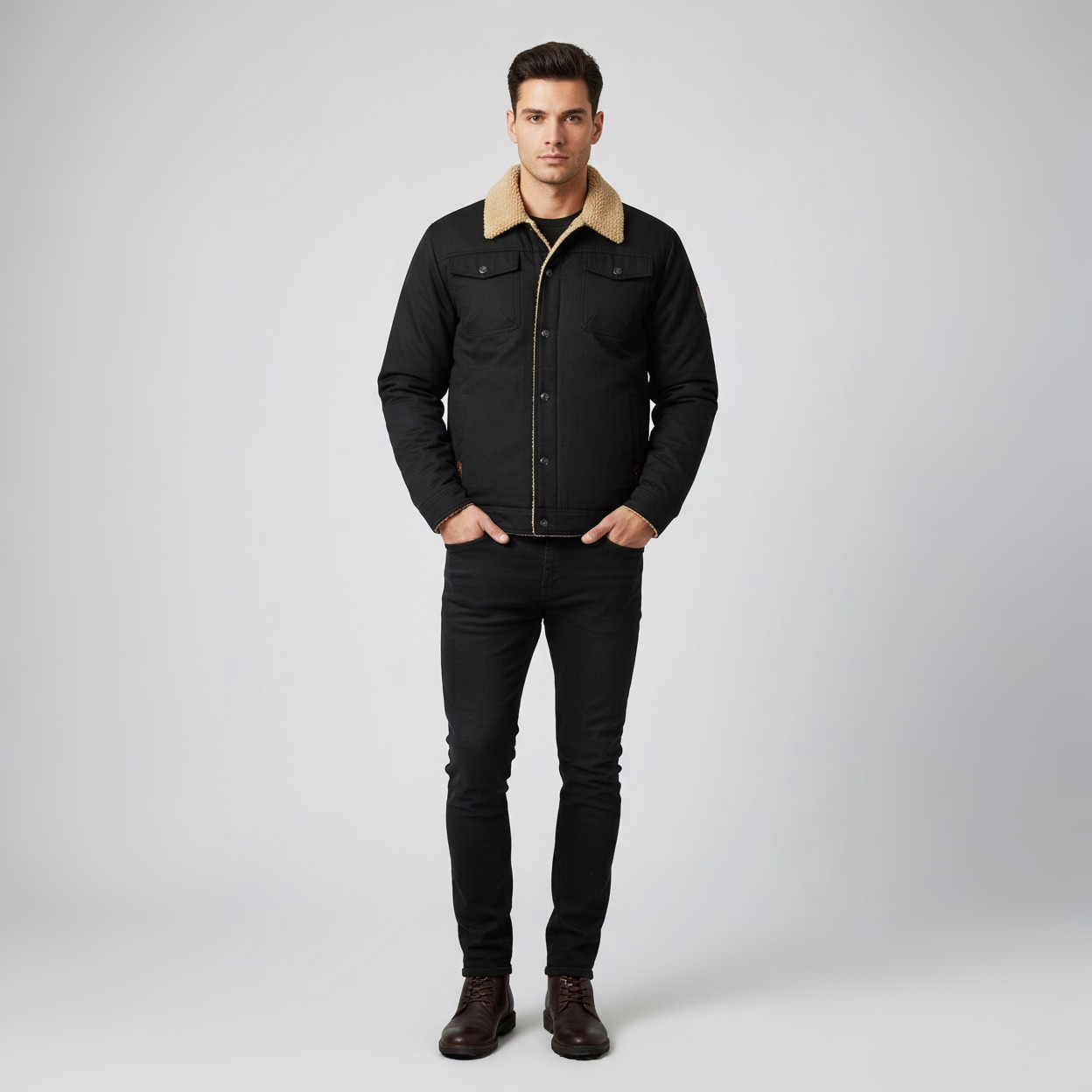 Uomo Giacca Bomber Invernale Tasche | Giacca Casual - Image 1