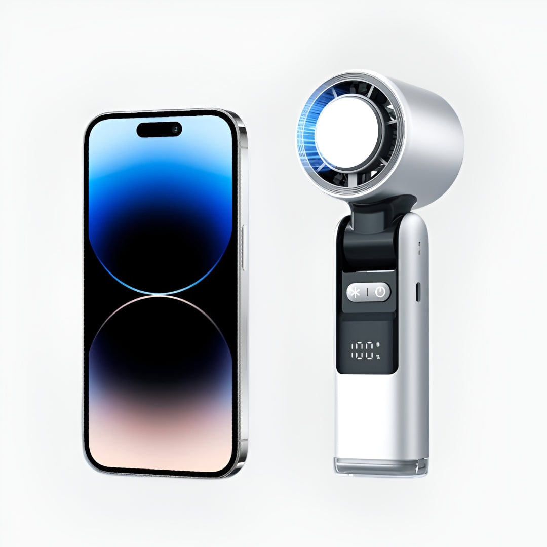 Ventilatore Portatile Ricaricabile USB C Display Digitale - Image 10