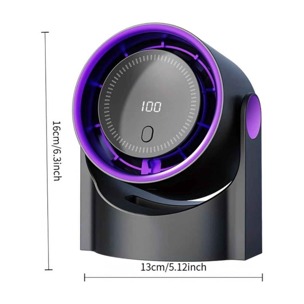 Ventilatore Scrivania USB Portatile Display Digitale - Image 7