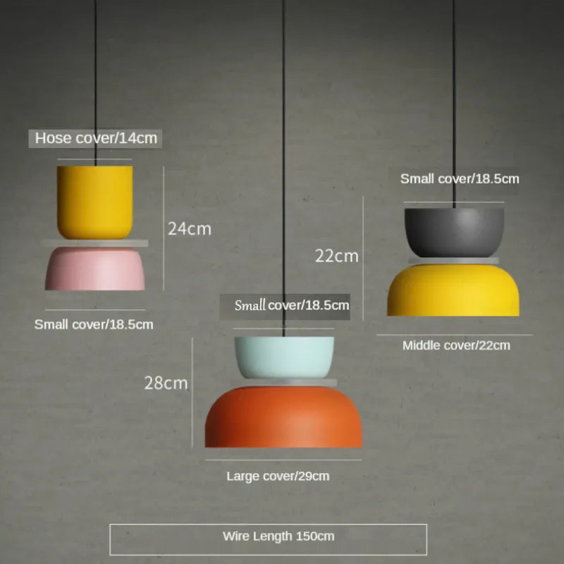 Lampada a sospensione in stile Macaron nordico