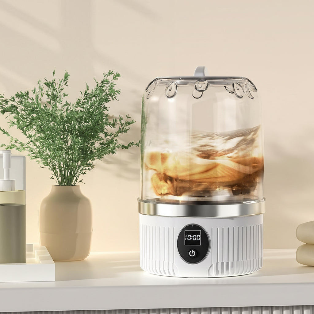 Mini Lavatrice Biancheria Intima Display LED Design Portatile