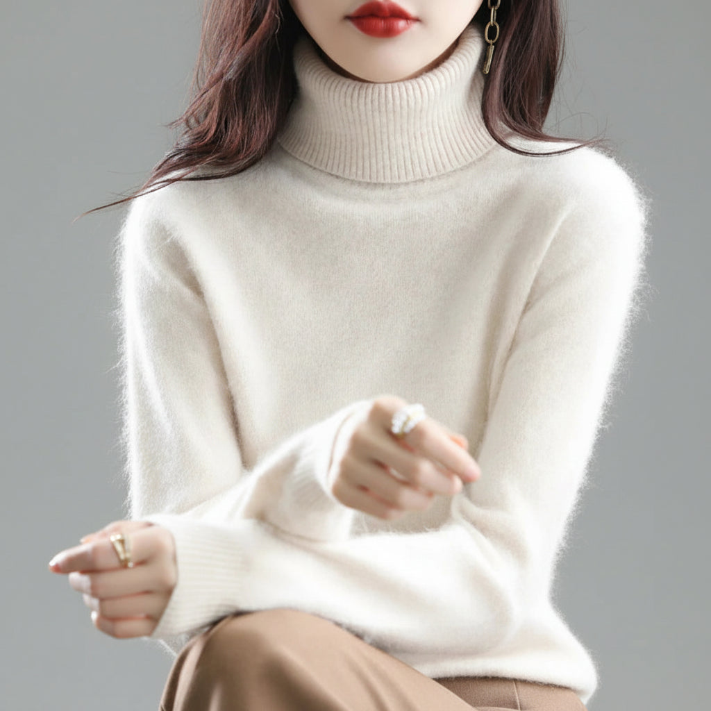 Ladies Soft Turtleneck Sweater Luxury Comfort