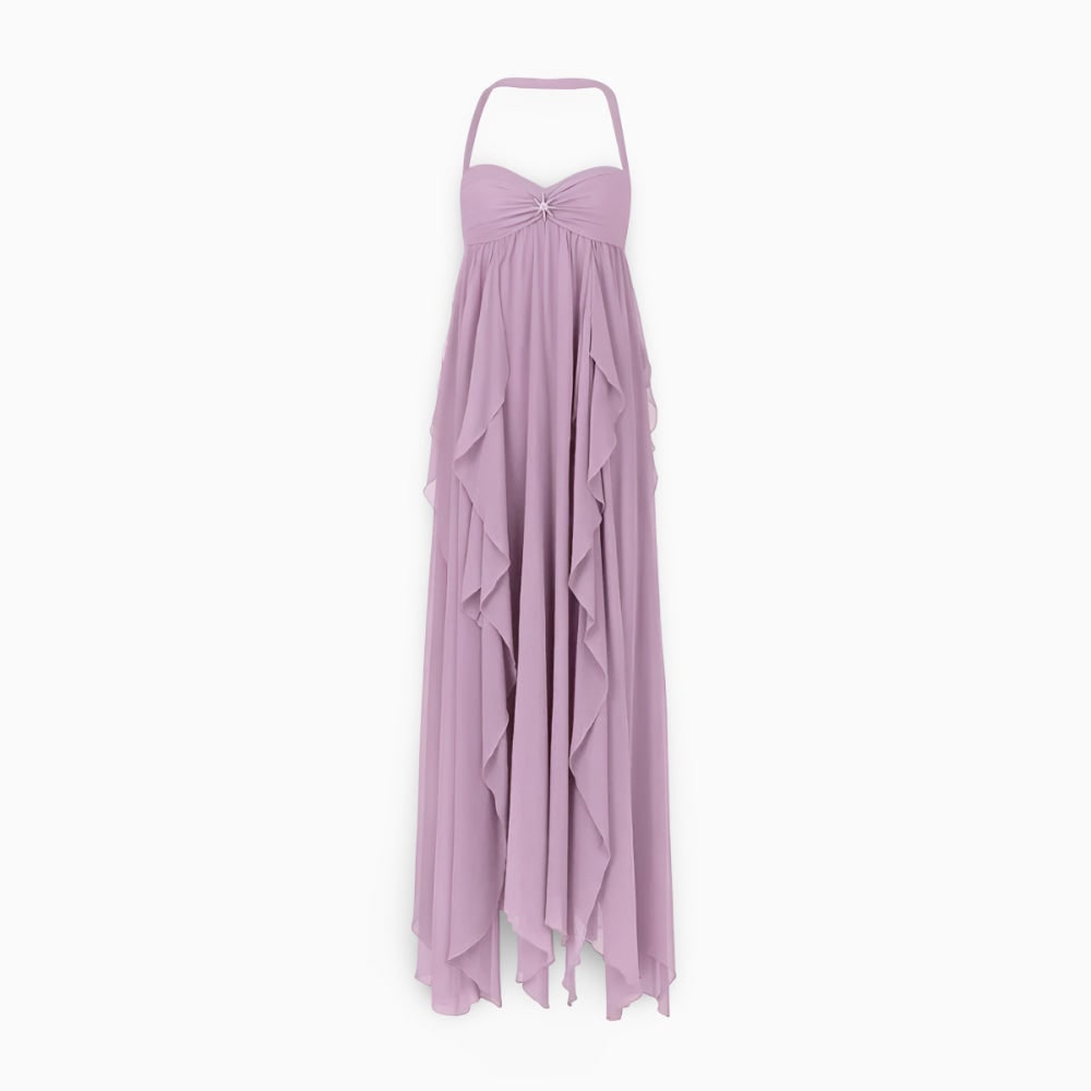Women's Abito Lungo Vestito Elegante Maxi | Halter Neck - Image 4
