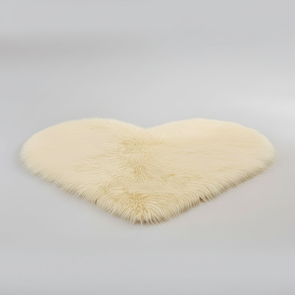 Tappeto Pavimento Forma Cuore Lusso Soggiorno Camera Letto Morbido Elegante