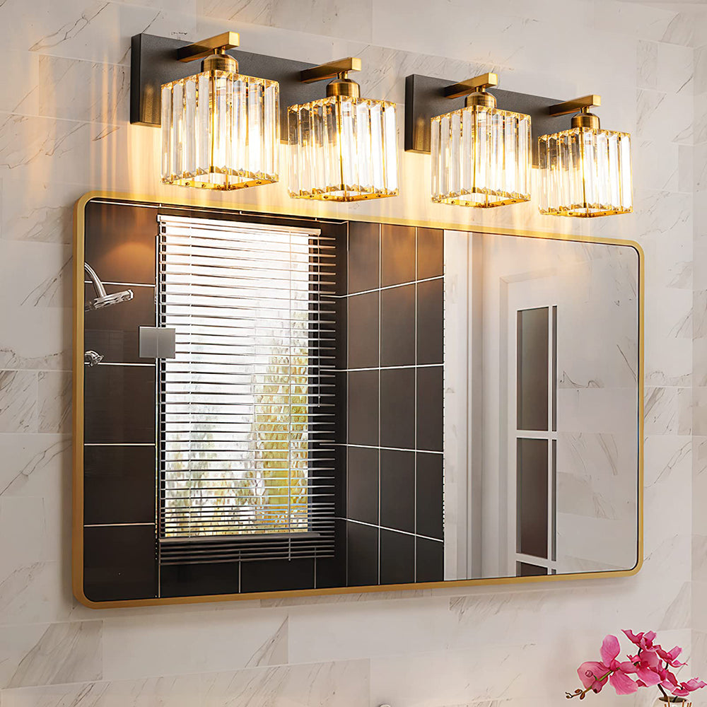 Kirsten Design Lampada da Parete LED a Due Fiamme Cristallo Bagno