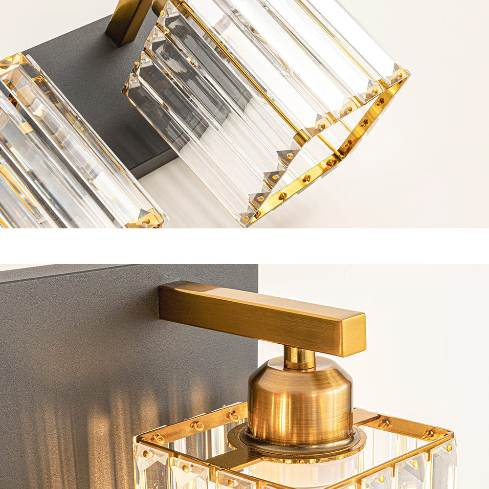 Kirsten Design Lampada da Parete LED a Due Fiamme Cristallo Bagno