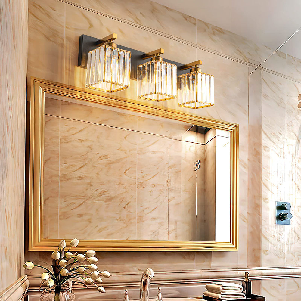 Kirsten Design Lampada da Parete LED a Due Fiamme Cristallo Bagno