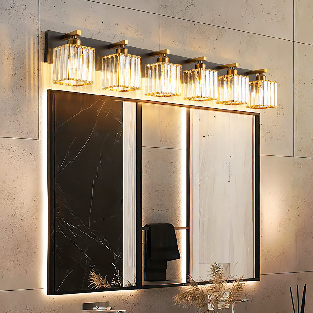 Kirsten Design Lampada da Parete LED a Due Fiamme Cristallo Bagno