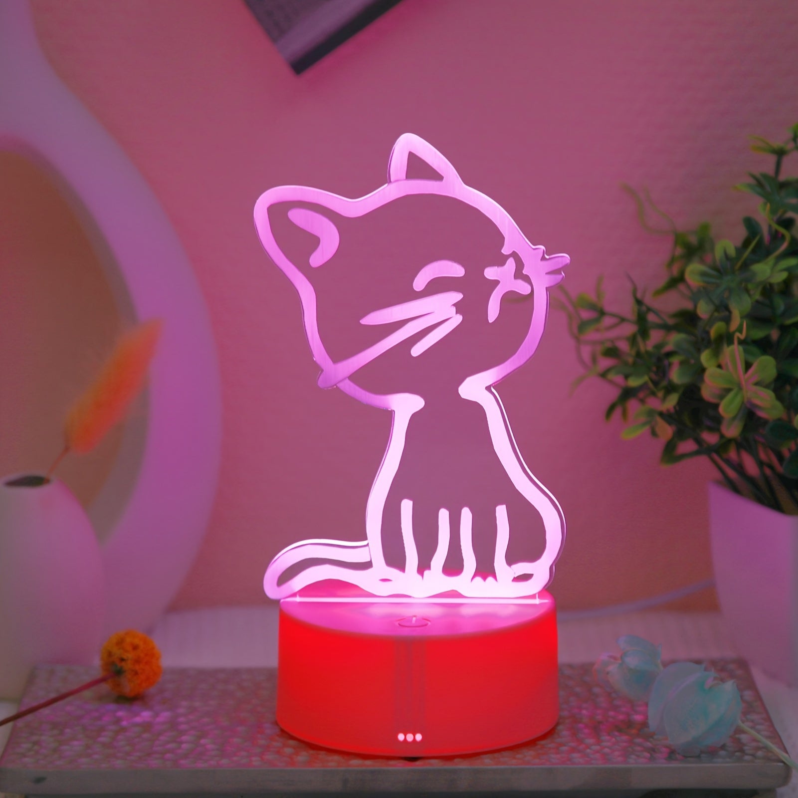 GlowPaw - Touch-Controlled 3D Cat Night Lamp