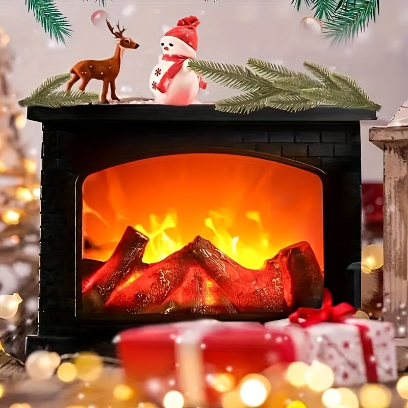 FlameGlow - Flame Fireplace Simulation Charcoal Light Retro Decoration for Indoor and Garden Use