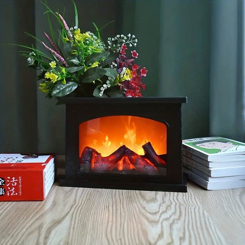 FlameGlow - Flame Fireplace Simulation Charcoal Light Retro Decoration for Indoor and Garden Use
