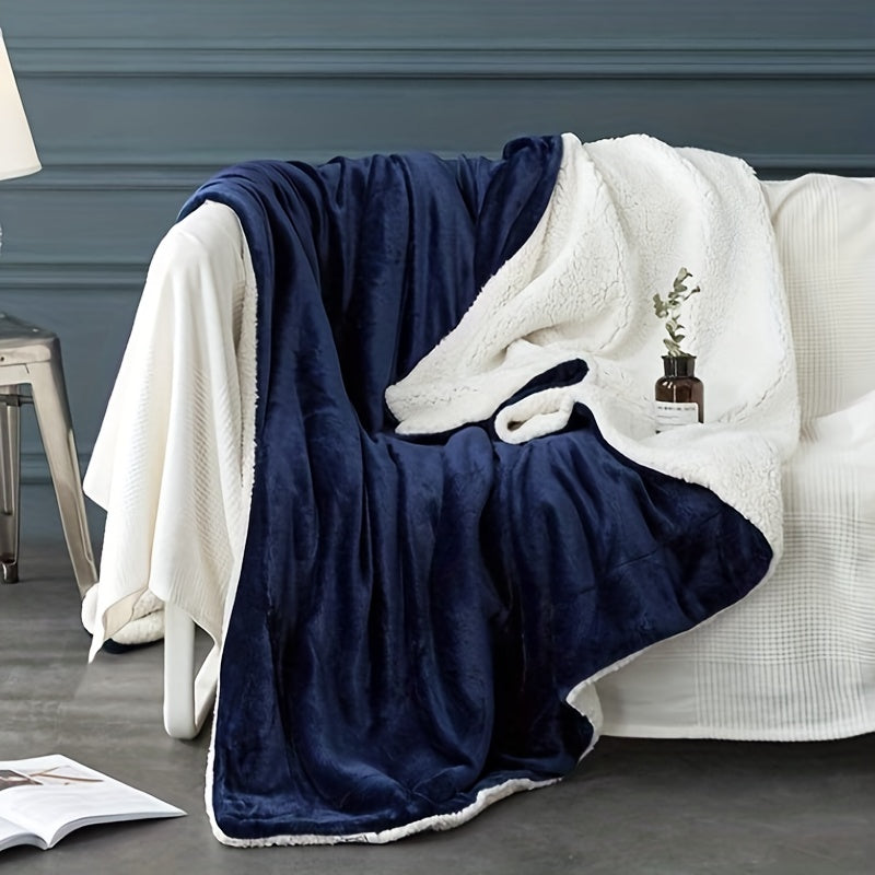 Manta de Lã Sherpa - Macia e Quente, Adequada para Sofá e Divã, Para Todas as Estações