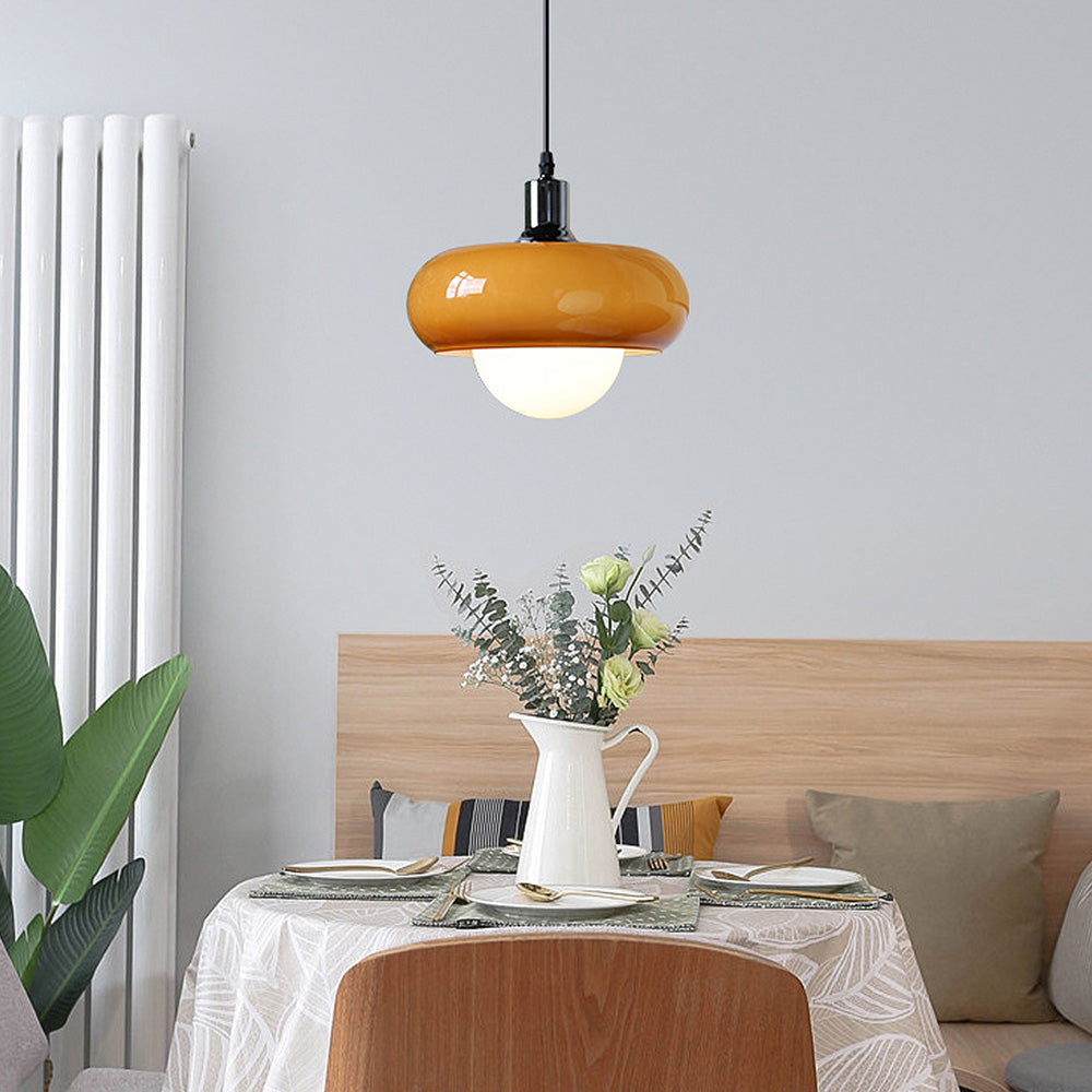 Candeeiro suspenso de vidro para café Bauhaus