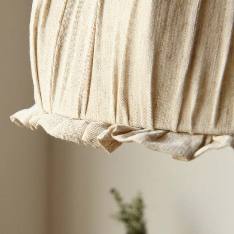 EcoLume - Lampada a sospensione LED scandinava in tessuto beige