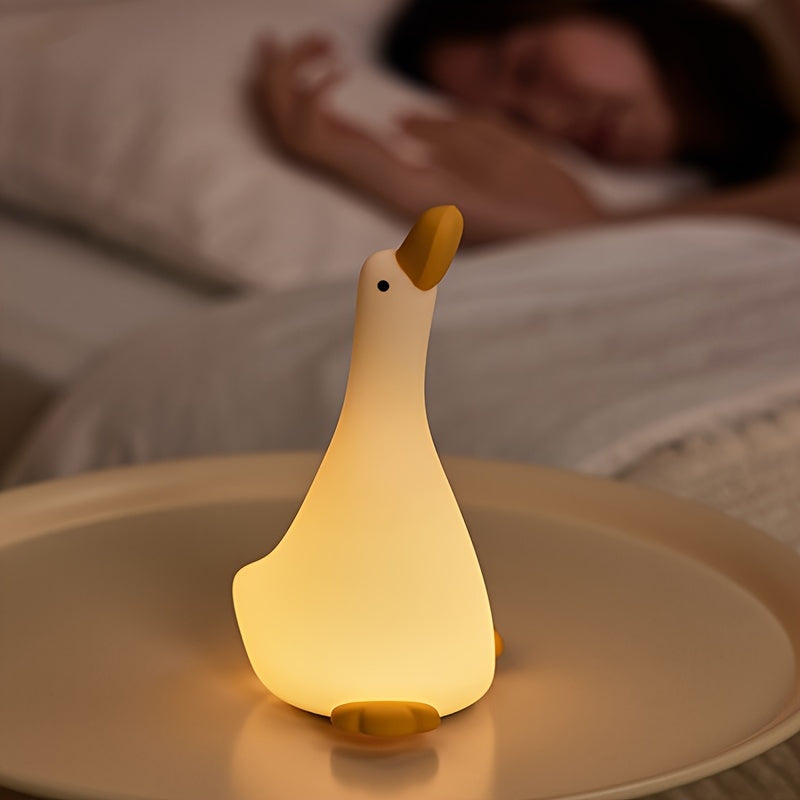 DreamDuck - Silicone Night Light with USB Rechargeable Touch Sensor and 3 Brightness Levels