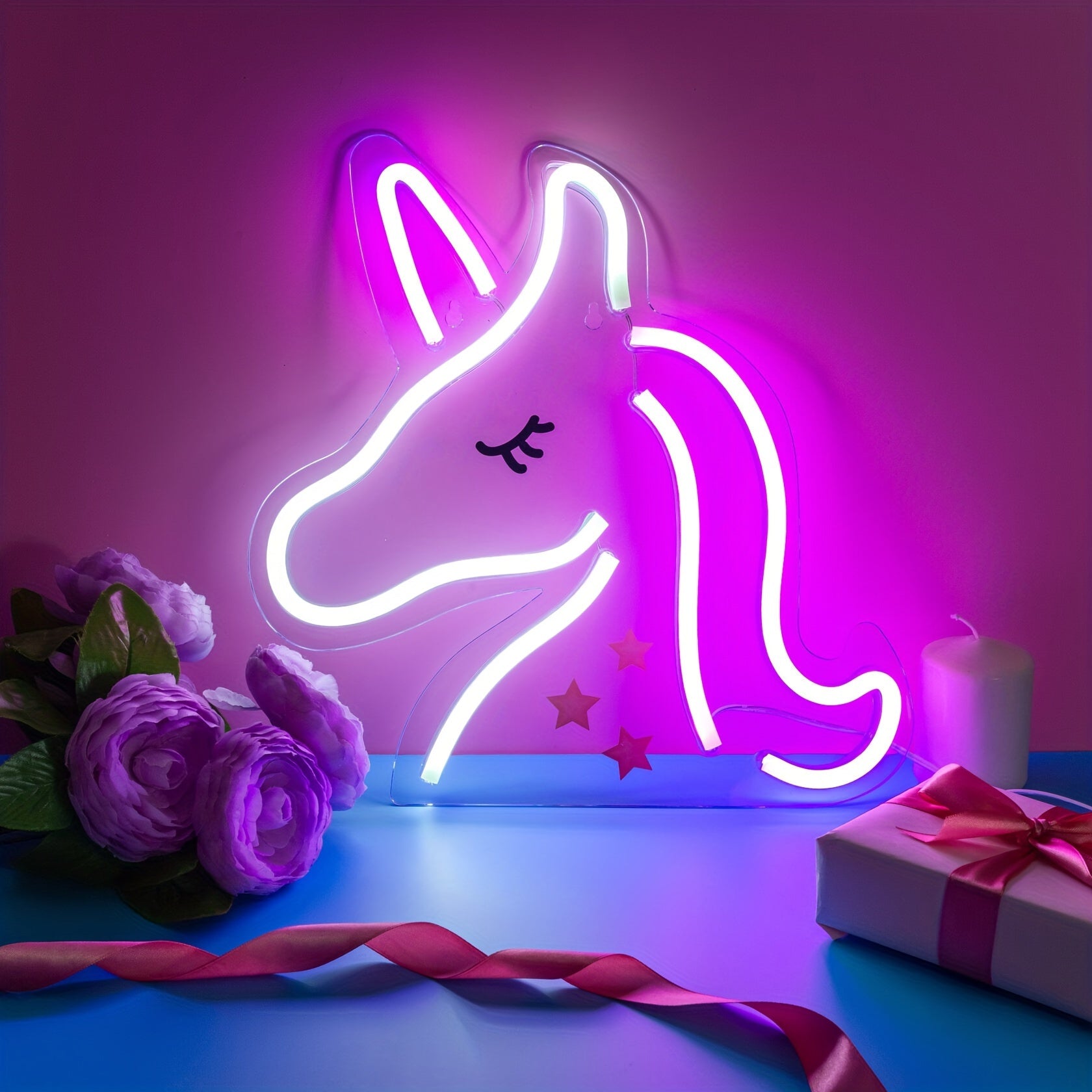 NeonMagic - Pink Mythical Creature LED Wall Lamp