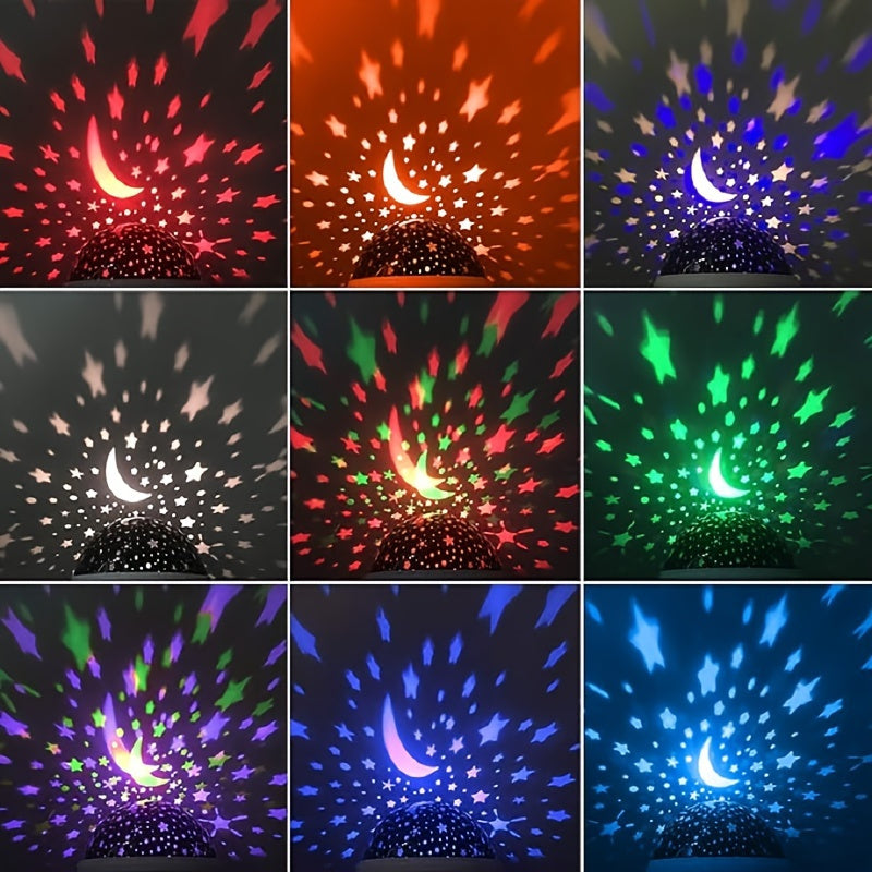 StarGlow - LED Star Projector Night Light with Adjustable Colors and USB Power Supply